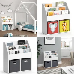 Kinderregal Luigi Weiß 72 x 79 cm Ohne Faltboxen Vicco