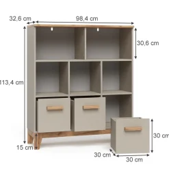 Kinderregal Malia Cashmere/Artisan 98.4 x 113.4 cm Vitalispa