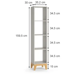 Kinderregal Malia Cashmere/Eiche 35.2 x 159.5 cm Vitalispa