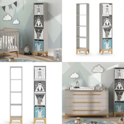 Kinderregal Malia Cashmere/Eiche 35.2 x 159.5 cm Vitalispa