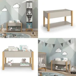 Kinderregal Malia Cashmere/Eiche 80 x 46 cm Vitalispa