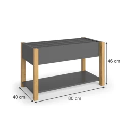 Kinderregal Malia Grau 80 x 46 cm Vitalispa