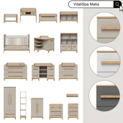 Kinderregal Malia Grau/Artisan 98.4 x 113.4 cm Vitalispa