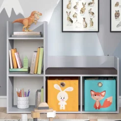 Kindersitzbank Luigi Grau 107.2 x 88.6 cm mit 2 Faltboxen opt.2 Vicco