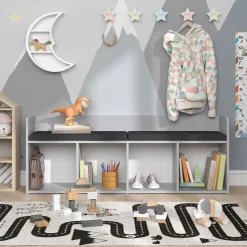 Kindersitzbank Luigi Weiß 142.4 x 53.4 cm 4 Fächer Vicco