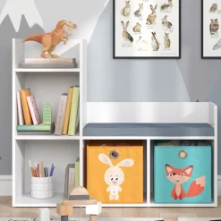 Kindersitzbank Luigi Weiß 107.2 x 88.6 cm mit 2 Faltboxen opt.1 Vicco