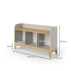 Kindersitzbank Malia Cashmere/Eiche 107.2 x 63.8 cm Vitalispa