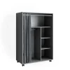 Kleiderschrank Doros Grau 100 x 146.6 cm mit Rollen Vicco