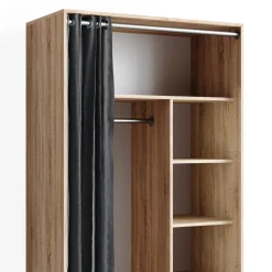 Kleiderschrank Doros Sonoma 100 x 168 cm offen, mit Rollen Vicco