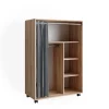 Kleiderschrank Doros Sonoma 100 x 146.6 cm mit Rollen Vicco