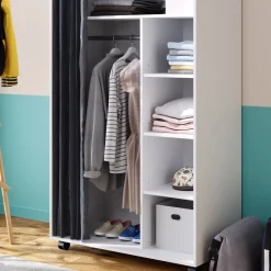 Kleiderschrank Doros Weiß 100 x 168 cm Vicco