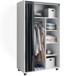 Kleiderschrank Doros Weiß 100 x 168 cm Vicco