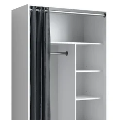 Kleiderschrank Doros Weiß 100 x 168 cm mit Rollen Vicco