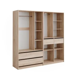 Kleiderschrank Elmo Sonoma 100 x 200 cm 2er Set Vicco