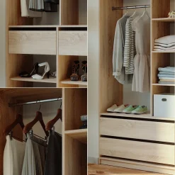 Kleiderschrank Elmo Sonoma 100 x 200 cm 2er Set Vicco