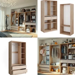 Kleiderschrank Elmo Sonoma 100 x 200 cm 3er Set Vicco