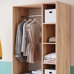 Kleiderschrank Elmo Sonoma 100 x 200 cm mit 2 Schubladen Vicco