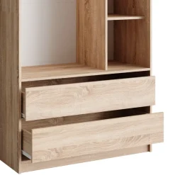 Kleiderschrank Elmo Sonoma 100 x 200 cm mit 2 Schubladen Vicco