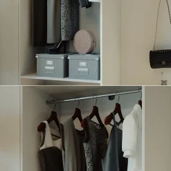 Kleiderschrank Elmo Weiß 80 x 200 cm Vicco