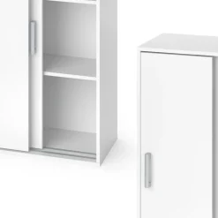 Kleiderschrank Falk Weiß 68 x 108.5 cm Vicco