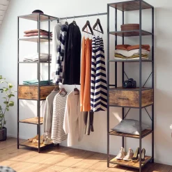 Kleiderschrank Fyrk Eiche rustikal 180 x 187 cm Vicco