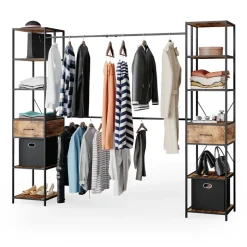 Kleiderschrank Fyrk Eiche rustikal 180 x 187 cm Vicco