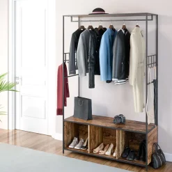 Kleiderschrank Fyrk Eiche rustikal 119.5 x 189 cm Vicco