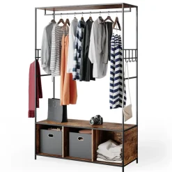 Kleiderschrank Fyrk Eiche rustikal 119.5 x 189 cm Vicco