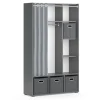 Kleiderschrank Luigi Grau 38 x 178.1 cm Mit Faltboxen (grau) Vicco