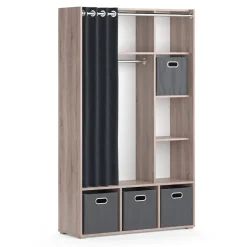Kleiderschrank Luigi Sonoma 38 x 178.1 cm Mit Faltboxen (grau) Vicco