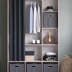 Kleiderschrank Luigi Sonoma 38 x 178.1 cm Mit Faltboxen (grau) Vicco