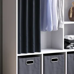 Kleiderschrank Luigi Weiß 38 x 178.1 cm mit Vorhang-Kleiderstange Vicco