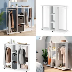 Kleiderschrank Robbie Weiß 130 x 120 cm Vicco