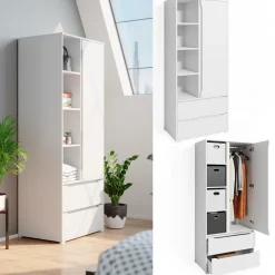 Kleiderschrank Ruben Weiß 80 x 189.9 cm Vicco