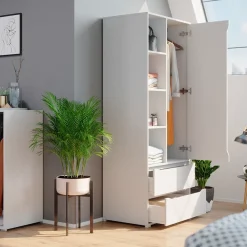 Kleiderschrank Ruben Weiß 80 x 189.9 cm Vicco