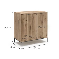 Kommode Eliza Viking Oak 42 x 81.2 cm mit 2 Türen Vicco