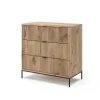 Kommode Eliza Viking Oak 42 x 81.2 cm mit 3 Schubladen Vicco