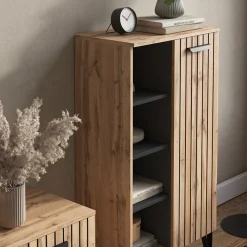 Kommode Amber Braun 35 x 110 cm mit 1 Tür Vicco