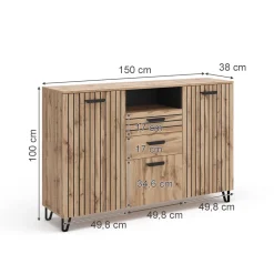 Kommode Amber Braun 38 x 100 cm Vicco