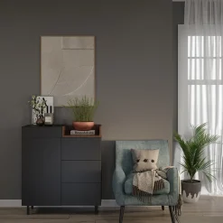 Kommode Anika Anthrazit 40 x 100 cm Vicco