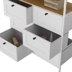 Kommode Belaro Weiß 80 x 95 cm 6 Schubladen Vicco