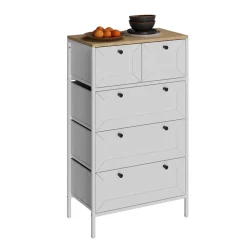 Kommode Belaro Weiß 56 x 95 cm mit 5 Schubladen Vicco