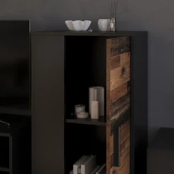 Kommode Berno Schwarz/Oldstyle 50.1 x 87.3 cm mit 2 Fächern Vicco