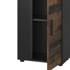 Kommode Berno Schwarz/Oldstyle 50.1 x 87.3 cm mit 2 Fächern Vicco