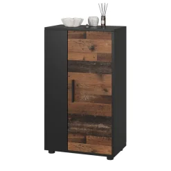 Kommode Berno Schwarz/Oldstyle 50.1 x 87.3 cm mit 2 Fächern Vicco