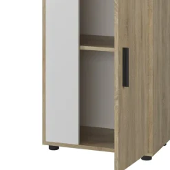 Kommode Berno Sonoma/Weiß 50.1 x 87.3 cm mit 2 Fächern Vicco