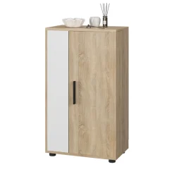 Kommode Berno Sonoma/Weiß 50.1 x 87.3 cm mit 2 Fächern Vicco