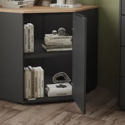 Kommode Betti Anthrazit/Sonoma 77.9 x 77.9 cm mit 1 Türen Vicco