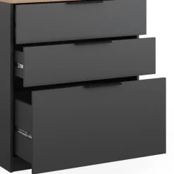 Kommode Betti Anthrazit/Sonoma 50 x 90 cm Vicco