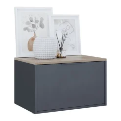 Kommode Betti Anthrazit/Sonoma 60 x 36 cm mit Türen Vicco